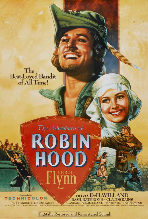  of Robin Hood Movie Poster 27x40 B Errol Flynn Olivia De
