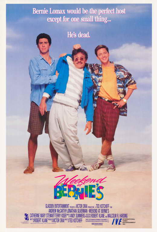 Weekend at bernies Movie Poster B 27x40 Andrew McCarthy Jonathan Silverman  